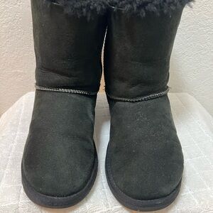 UGG Black Fur-Lined Footwear